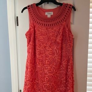 Coral sheath dress